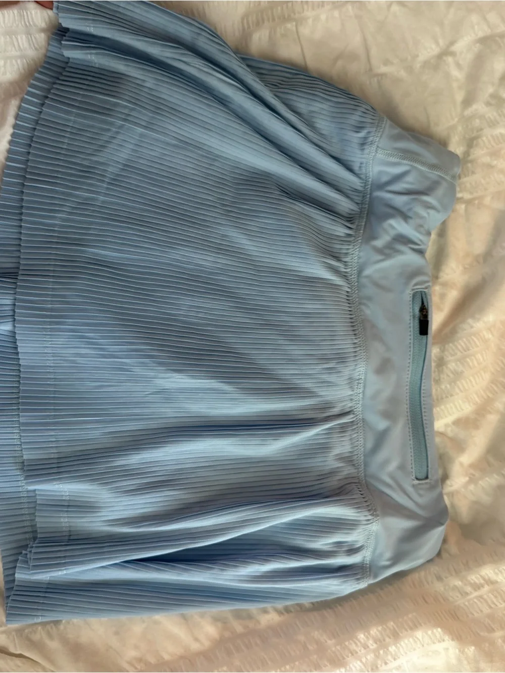 Source Unknown Light Blue Pleated Mini Skirt